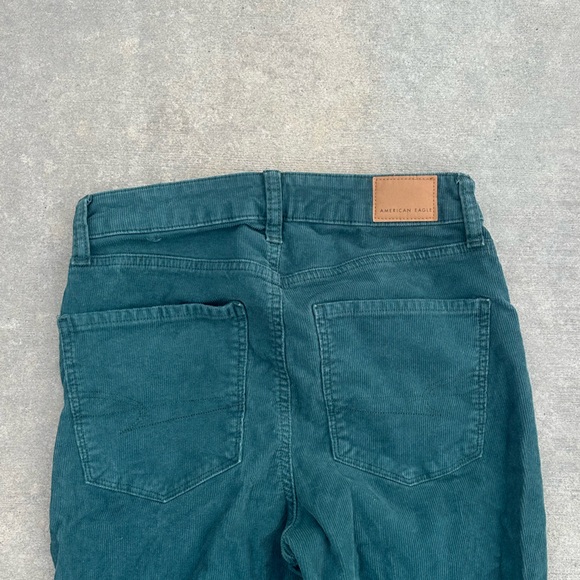 American Eagle AE button stretchy corduroy flare leg wide jean pant boot cut - Picture 4 of 9